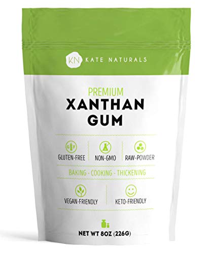 Xanthan Gum for Baking Keto & Thickening Sauces (8oz) by Kate Naturals. 100% Natural, Non-GMO, Xanthan Gum Gluten Free for Keto Products & Cosmetics. Food Thickener like Guar Gum Powder.