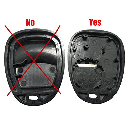 Replacement Key Fob Case Shell for GM Chevrolet Buick Cadillac Pontiac GMC 4 Buttons Pad Cover Keyless Entry Remote Car Key Casing (Black) | The Storepaperoomates Retail Market - Fast Affordable Shopping
