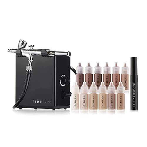 TEMPTU Airbrush Makeup System 2.0 Premier Kit: Airbrush Makeup Set for Professionals Includes S/B Silicone-Based Foundation Starter Set & Cleaning Kit, Travel-Friendly | The Storepaperoomates Retail Market - Fast Affordable Shopping