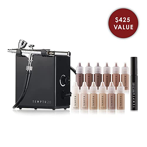 TEMPTU Airbrush Makeup System 2.0 Premier Kit: Airbrush Makeup Set for Professionals Includes S/B Silicone-Based Foundation Starter Set & Cleaning Kit, Travel-Friendly | The Storepaperoomates Retail Market - Fast Affordable Shopping