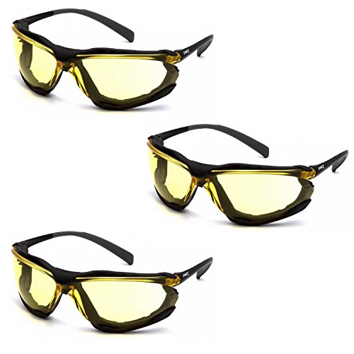 Pyramex Proximity Safety Glasses (3 Pair) (Amber H2X Anti-Fog SB9330ST)
