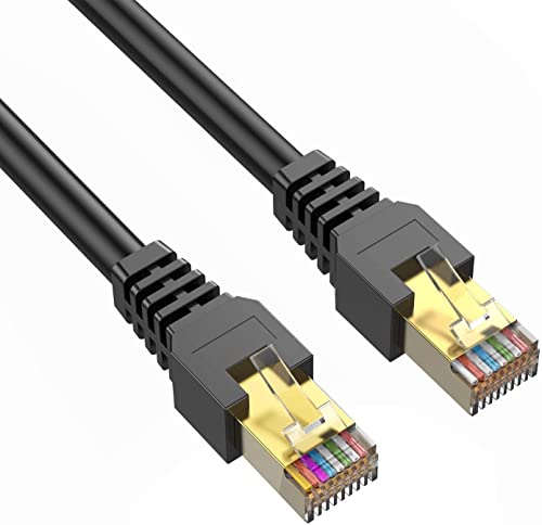 Phizli Cat7 Ethernet Cable 100ft, Outdoor Shielded Grounded UV Resistant Waterproof Buried-able Network Cord 10 Gigabit 600MHz (SFTP) with OFC Cat 5e/5/6 RJ45 LAN for Router, Modem, Gaming, Xbox, POE