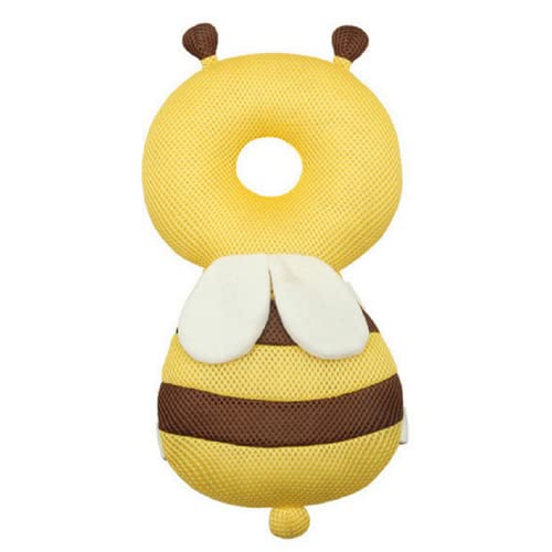Baby Head Protector – Baby Walker Protective Head Adjustable Baby Safety Mat Protective Head Cute Bee Suitable Age 4-36 Months (Yellow)