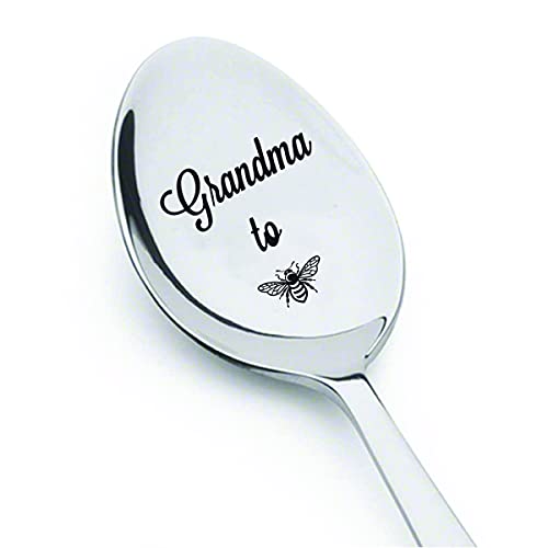 Grandma gifts – Grandma to Be (Bee) – Pregnancy announcement – Baby Shower gifts – Stainless Steel Spoons – gifts for women – 60th Birthday gifts – Funny gifts – pregnancy reveal – 7 Inches