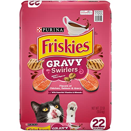 Purina Friskies Dry Cat Food, Gravy Swirlers – 22 lb. Bag