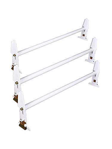 MPH Production Adjustable Van Roof Ladder Rack 500LBS 3 Bars Chevy Dodge Ford GMC Express 77”