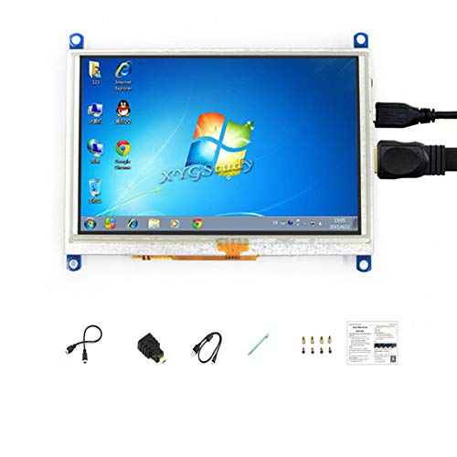 5inch 800×480 Resistive Touch Screen LCD Display Monitor HDMI Interface Supports Raspberry Pi 4 3 2 Model B A+ B+ BB Black Banana Pi Supports Game Console XBOX360 Sony PS4 Nintendo Switch @XYGStudy