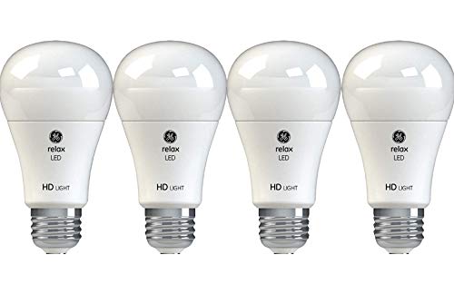 GE Lighting Relax LED Light Bulbs, 40 Watt Eqv, Soft White HD Light, A19 Standard Bulbs (4 Pack)