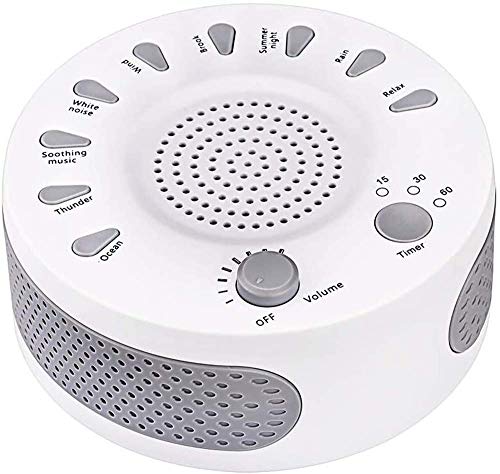 White Noise Machine Sleep Helper Sound Relaxation Machine Rekome Sleep Therapy Sound Machine with 9 Unique Natural Sounds, Sleep Disorders Noise Cancelling for Home, Office, Spa, Yoga, Kids