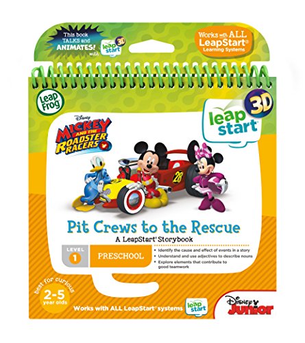 LeapFrog Leapstart Nursery: Mickey and The Roadster Racers Pit Crews to The Rescue Story Book (3D Enhanced)