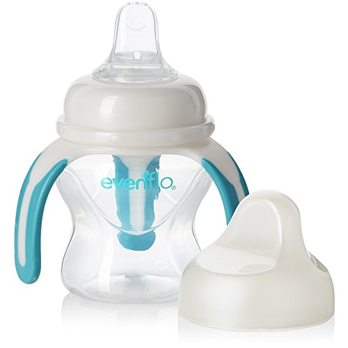 Evenflo Feeding Soft-flo Trainer Sippy Cup with Handle for Growing Baby and Toddler – Clear, 5 Ounce (Pack of 1)