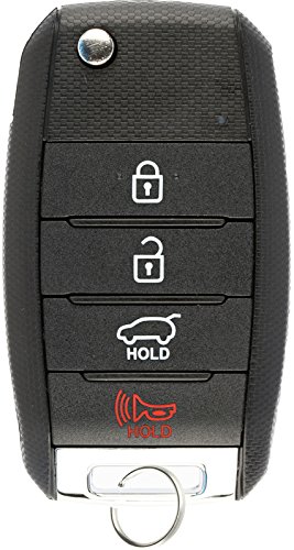 KeylessOption Keyless Entry Car Remote Uncut Flip Ignition Key Fob Alarm for Kia Sorrento Rio TQ8-RKE-3F05