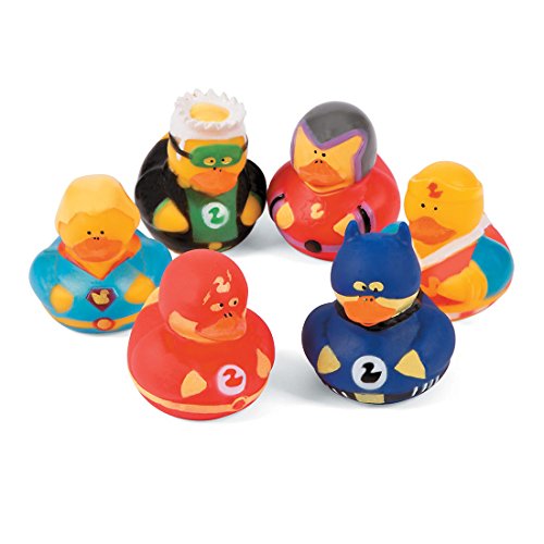 SmileMakers Superhero Rubber Ducks-Prizes and Giveaways-24 per Pack