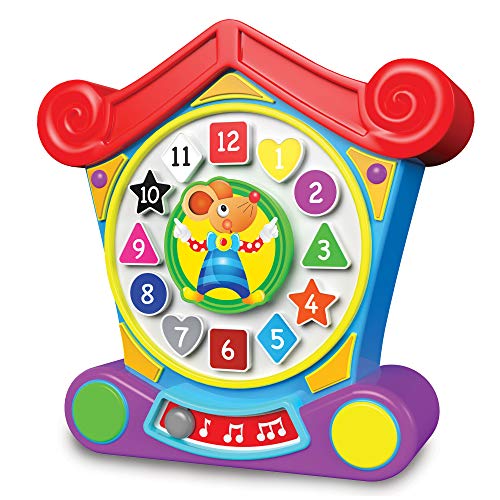 The Learning Journey: Early Learning Hickory Dickory Clock – Three Play Modes to Teach Colors, Numbers, & Shapes with Melodies – for Ages 18+ Months includes Music Player