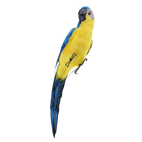 Homyl Fake Artificial Parrot Feathered Bird Budgie Garden Home Decoration – Blue