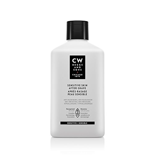 CW Beggs Sensitive Skin After-Shave Lotion for Men, Anti-Razor Burn, Anti-Irritation, Hypoallergenic, Fragrance-Free, Paraben-Free, Alcohol-Free, Mineral Oil-Free, Cruelty-Free, 4.2 Fl. Oz.