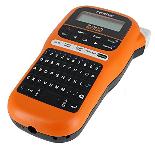 Brother PT-E105 P-Touch Edge Handheld Industrial Monochrome Label Maker with Interactive Menu and Automatic Lamination (AAA Batteries Not Included)
