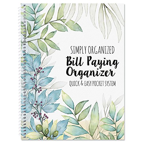 The Best Days Bill Paying Organizer Book-Personal Account Book, 9″ by 12 inch, Spiral-Bound, 14 Pockets, 32 Label Stickers, Bill Tracking