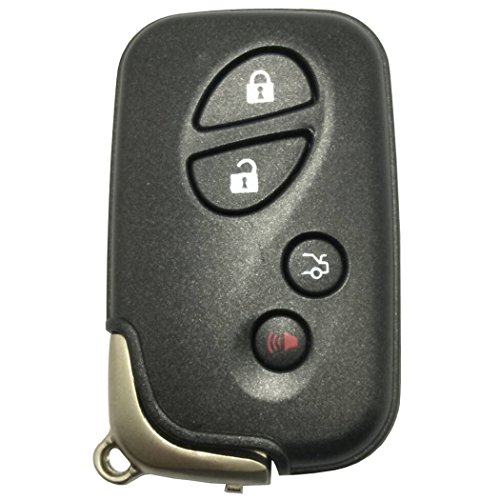 Key Fob Shell for Lexus ES350 GS350 GS450h IS250 IS350 LS460 GS300 IS250 IS350 Keyless Entry Remote Car Smart Key Case Button Pad Cover Replacement with Uncut Blade Blank (Black)