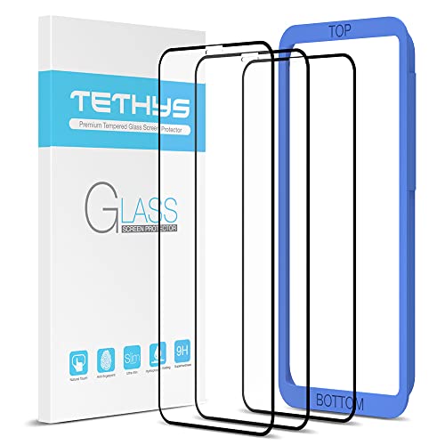 TETHYS Glass Screen Protector Designed for iPhone 11 Pro/iPhone Xs [Edge to Edge Coverage] Full Protection Durable Tempered Glass Compatible iPhone X/XS/11 Pro [Guidance Frame Include] – Pack of 3