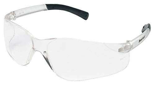 Crews (MCR Safety Glasses) BK110 – BearKat Safety Glasses – Scratch Resistant, Clear Lens, Transparent Frame/Temple Color, Polycarbonate, Universal Size, Provides UV Protection, ANSI Z8, Pack of 15