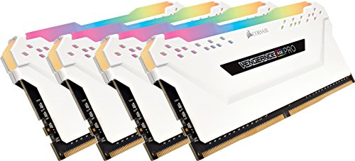 Corsair Vengeance RGB Pro DDR4 3600MHz C18 LED Desktop Memory – White 32GB (4x8GB) (Pack of 4)