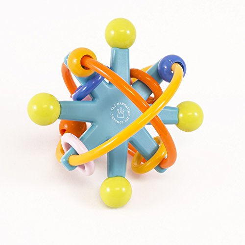 Manhattan Toy Stellar Rattle Baby Toy Teething Rings 4.5 x 4.3 x 4.7 inches