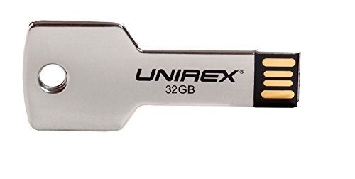Unirex 32GB 2.0 Thumb Drive, Easily Fits On Key Ring, Silver | Flash Drive Storage is Compatible with Computer, Tablet, or Laptop