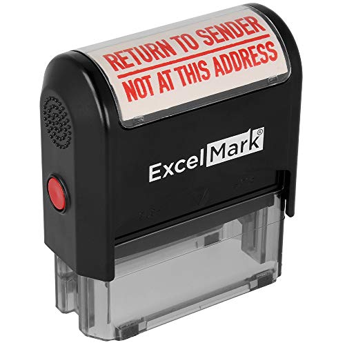 ExcelMark A2359 Self-Inking Rubber Stamp – Return to Sender Not at This Address