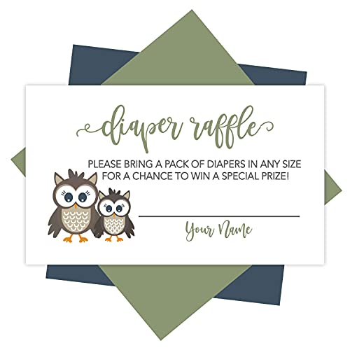 25 Baby Shower Diaper Raffle Tickets For Baby Shower Games To Play – Owl Baby Shower Games Gender Neutral, Diaper Raffle Cards, Baby Raffle Tickets, Baby Shower Invitation Inserts, Baby Shower Ideas