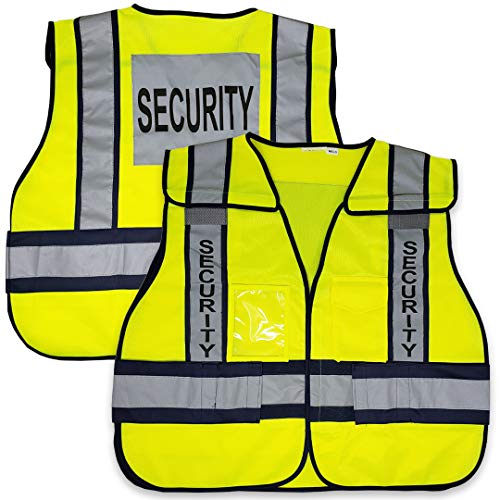 VIEWBRITE Reflective (Class 2) Security Vest Lime Green – 5 Point Breakaway High Visibility Yellow Safety Vest