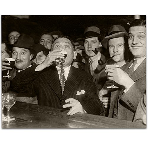 Drink – Vintage Wall Art – 11×14 Unframed Art Speakeasy Prohibition Decor Vintage Art Print – Makes a Great Man Cave and Home Bar Decor Poster Under $15