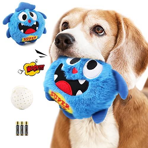 Petbobi Upgrade Dog Toys Interactive Monster Plush Giggle Ball Shake Squeak Crazy Bouncer Toy Exercise Electronic Toy for Puppy Motorized Entertainment for Pets