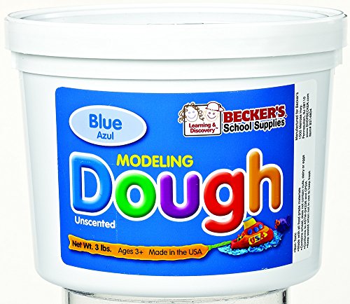 Becker’s School Supplies Unscented Dough, Blue, 3lb Tub