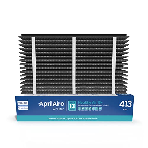 AprilAire 413CBN Replacement Filter for AprilAire Whole House Air Purifiers – MERV 13 with Carbon, Healthy Home Allergy + Odor Reduction, 16x25x4 Air Filter (Pack of 1)