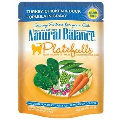 NATURAL BALANCE PET FOODS 723633531009 Natural Balance Platefulls Turkey Chicken & Duck Formula in Gravy Cat Food44; Case of 24