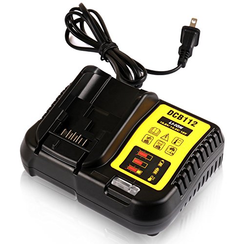 Batteriol DCB112 20V Battery Charger Replacement for Dewalt DCB101 DCB105 DCB115 DCB107 Compatible with Dewalt 20V Lithium ion Battery DCB206 DCB205 DCB204