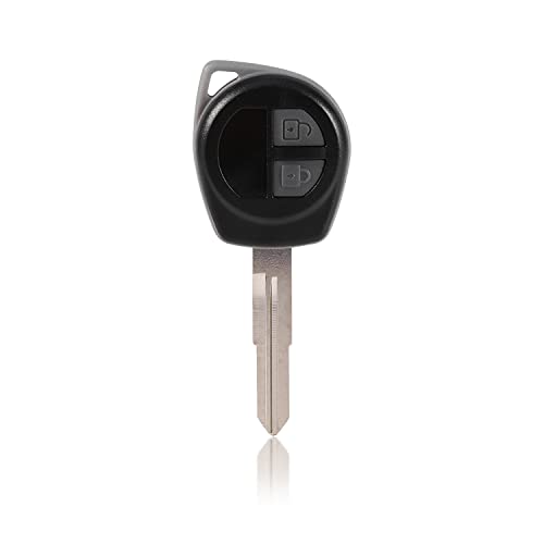 Replacement Key Fob, 2 Button Keyless Entry Remote Smart Key Shell Case Blade for Vitara Swift Ignis SX4 Liana Alto Black