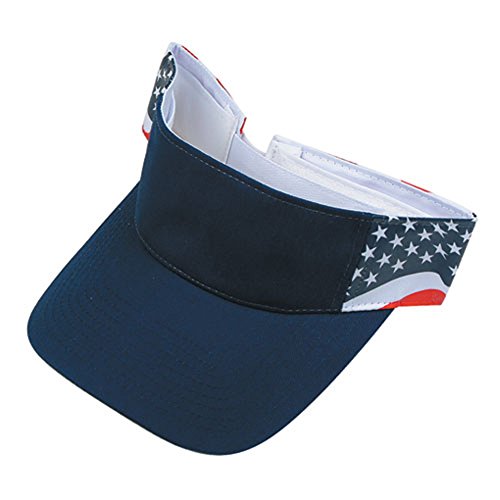 ImpecGear 2 Packs USA Flag Patriotic American Visor (2 Pack for Price of 1) (USSP – USA Flag Visor-Navy)