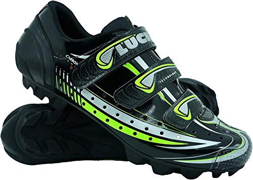 LUCK Men’s MTB Cycling Shoes, Black, US-0 / Asia Size s