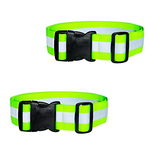 DASHGLOW – 2 Pack – Reflective Glow Belt Safety Gear, Pt Belt, for Running Cycling Walking Marathon Military (2 Pack)