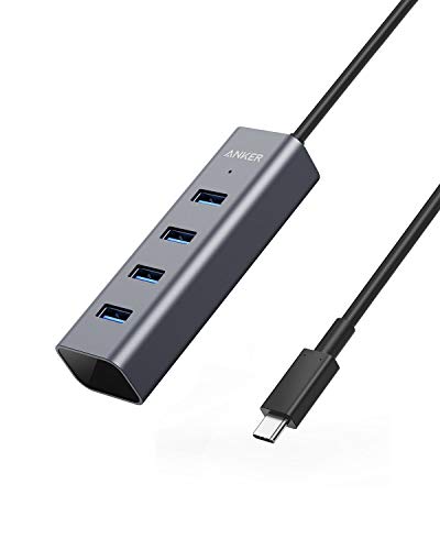 Anker USB C Hub, Aluminum USB C Adapter with 4 USB 3.0 Ports, for MacBook Pro 2018/2017, ChromeBook, XPS, Galaxy S9/S8, and More
