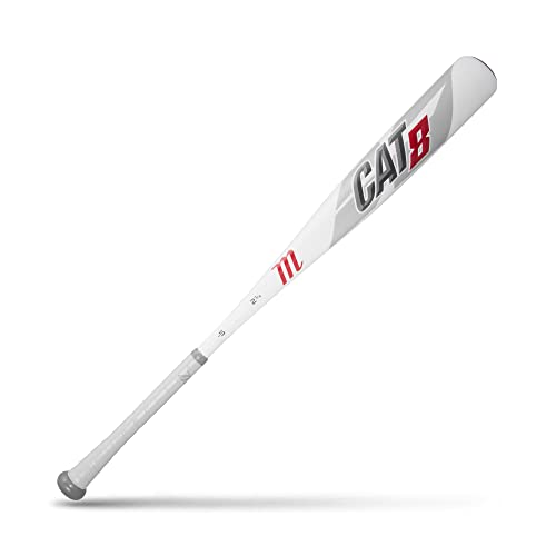 Marucci CAT8 -5 USSSA Senior League Baseball Bat, 2 3/4″ Barrel, 31″/ 26 oz, White