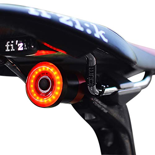 Smart Bike Tail Light Ultra Bright, Bike Light Rechargeable Auto On/Off, IPX6 Waterproof LED Bicycle Lights, High Intensity Rear Accessories Fits Any Road Bikes