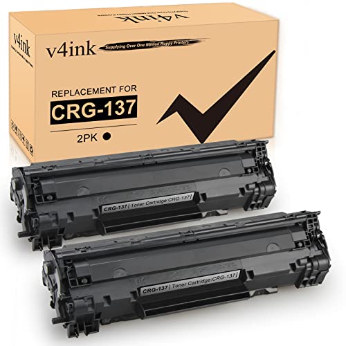 V4INK New Compatible CRG 137 Toner Cartridge Replacement for Canon 137 for Canon imageCLASS D570 MF216N MF244DW MF247DW MF249DW MF232W MF236N MF237w MF229DW MF227DW MF212W MF217W LBP151DW Black 2 Pack