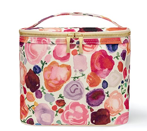 Kate Spade New York Insulated Lunch Tote, Small Lunch Cooler, Cute Lunch Bag for Women, Thermal Bag with Double Zipper Close and Carrying Handle, Floral