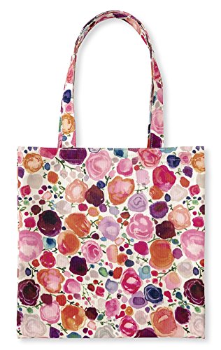Kate Spade New York Pink Canvas Tote Bag with Interior Pocket, Floral