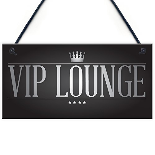 XLD Store VIP Lounge Vintage Man Cave Pub Home Bar Garden Hanging Sign Plaque BBQ Beer Party Dad Gift