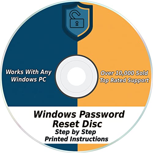 Ezalink Password Reset Recovery Disk for Windows 10, 8.1, 7, Vista, XP Unlocker Remove Software CD DVD Disc (For All PC Computers)