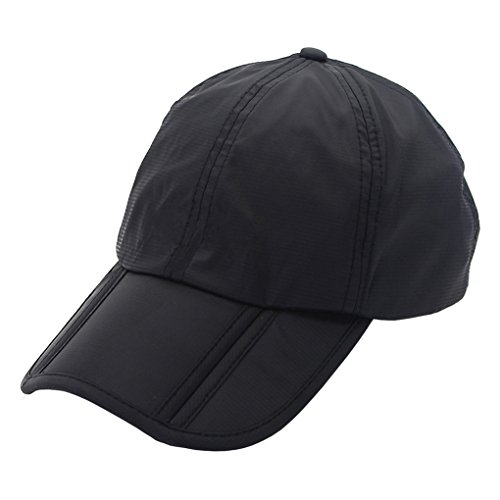 Wencal Summer Outdoor Waterproof Rain Hat Foldable Quick Drying Unisex Men Women Sun Protection Cap Black